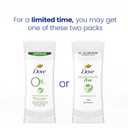 Dove Aluminum Free Deodorant for Women 4 Count Cucumber and Green Tea 72 hour odor protection 2.6 oz