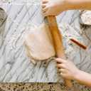 Thirteen Chefs 20 x 16 Inch Marble Pastry Board and Cutting Board for Bakers, Pastries, Chocolate - Large Marble Serving Platter with Feet