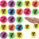 Wettarn 50 Pcs Jesus Loves You Easter Gifts Bulk Christian Bouncy Balls Rubber Jesus Loves You Bouncing Balls for Religious Easter Party Favor Basket Suffer (Tradition)