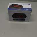 Timex Alarm Clock for Bedroom with FM Radio and 10 Station Presets, Clock Radio with Dual Alarms, USB Charger, Large Display, Sleep Timer, and Snooze  Black (T232B)
