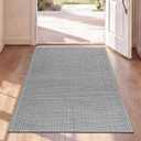 2x4 Entryway Runner Rug, Washable Runners for Kitchen, Non Slip Woven Entrance Door Mat, Stain Resistant Rugs for Hallway Living Room Bedroom Laundry Room (2'x4', Grey)