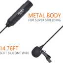 COMICA XLR Microphone CVM-V02O 2 Pack 14.76 fts Phantom Power Omni-Directional Lavalier Lapel Microphone for Canon Sony Panasonic Camcorders Zoom H4n H5 H6 Tascam DR-40 DR-60D DR-70D DR-100 Recorders