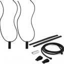 Arrowbash 2 Pcs Replacement Wakeboard Tower Rack Bungee Cords with Pull Tab Black Elastic Bungee Shock Rope Wakeboard Tower Rack Parts Fits Wakesurf, Surfboard, Ski, Kneeboard