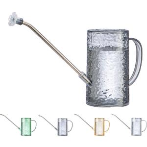 Long Spout Watering Can Indoor Plants, Small Watering Cans for House Plants, Flowers, Succulents 34oz (Gray)