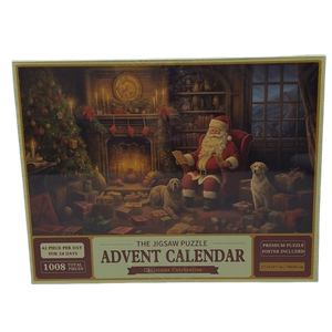 2024 Advent Calendar Puzzle-1008Pcs Christmas Advent Puzzle,Advent Calendar Family Games for Adults and Kids 2 Pack