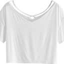 SweatyRocks womens Crop (White, S)