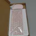 Rechargeable Bluetooth Keyboard and Mouse Combo for iPad, UltraSlim Portable Wireless Mouse Keyboard for iPad Pro Air Mini iPhone Samsung Tablet Cell Phone Android, iPadOS/iOS 13 and Above (Pink)