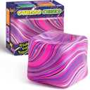 3 x Fidget Toys Squishy Stress Cube, Stress Balls for Adults Kids Squishies Anxiety Relief, Ice Cube Squishy Sensory Toys for Kids with Autism, Fidgets for Classroom Prizes Party Favors Toys (Pink)