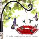Hummingbird Feeder with Ant-Proof Moat Hummingbird Feeder, Easy to Clean and Refill Includes Hanging Hook, Features 30 Feeding Ports (Red 1PCS)