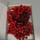 Fangoo 24 Pack 7 Inch Artificial Red Berry Stems for Christmas Tree Holly Berries Picks Berry Branches Xmas Decoration Wreath Crafts Wedding Gift Holiday Season Winter Decor Xmas Ornaments