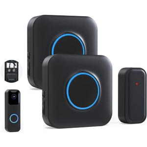 Wireless Doorbell Chime for Blink - Compatible with Blink Video Doorbell and Blink Video Doorbell (2nd Gen) (1 Video Doorbell Extender 2 Receiver）