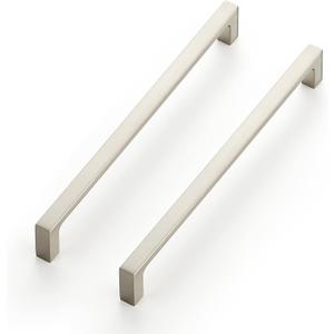 Ravinte 5 Pack Solid 7-1/2 Inch Square Cabinet Handles - Brushed Nickel Drawer Pulls - Kitchen Hardware