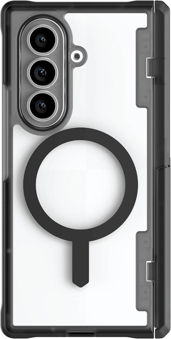 Ghostek Covert Clear Fold 7 Case with Built-in Kickstand, MagSafe and Full Hinge Protection Designed for 2025 Samsung Galaxy Z Fold7 (8") (Smoke Matte)