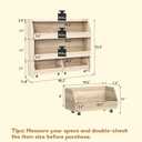 COZPAW Toy Storage Organizer, 3 Tier Montessori Shelf with Movable Bins (Wood), Medium