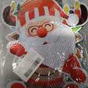 Whaline 30Pcs Christmas Reflective Car Magnets Set Colorful Bulb Light with Lines 8 Design Cartoon Santa Reindeer Gingerbread Refrigerator Garage Magnet Decal Decoration, 1.9x3.94 inches, 7.87 inches