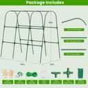 Cucumber Trellis for Raised Bed, U-Shape Garden Trellis for Climbing Plants Outdoor, Metal Arch Vegetables Trellis, Plant Support for Grape Vine Beans Squash Peas Flower