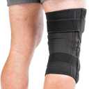 Mueller Sports Medicine Patella Stabilizer Knee Brace, Knee Pain Relief Support for Men and Women, Ideal for Arthritis, Sprains, Black