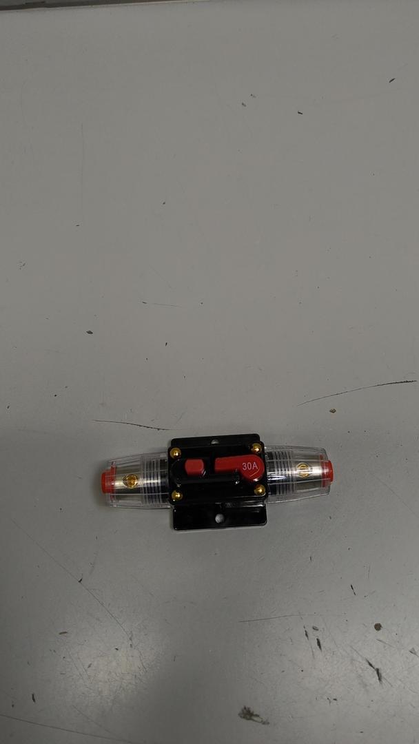 30 Amp Circuit Breaker Manual Reset Inline Fuse, 12V-48V DC for car Audio Marine Boat Trolling Motor Solar System Protection