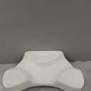 SAHEYER Side Sleeper Pillow with Arm Hole, Upgraded Memory Foam Shoulder Pillow for Neck Pain Relief, Adjustable Multi-Angle Arm Tunnels Support for Adults Pressure-Free Sleep (White)