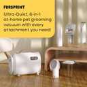 Pet Grooming Vacuum Kit - Super-Quiet Dog Hair Vacuum Groomer with Brush, Detangle, Deshed, Trim, Clean, & Dry Attachments - All You Need Pet Grooming Kit at Home