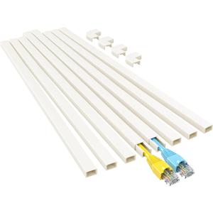 Yecaye Beige Cord Hider, One-Cord Channel Cord Cover on Wall, Cable Management Kit, Wire Covers for Cords, W0.59in H0.4in, Beige