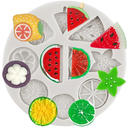CANYANGMOLD Mini Fruit Candy Molds Watermelon Lemon Kiwi Tangerine Slice Silicone Molds for Cake Decoration Cupcake Toppers Chocolate Gum Paste Polymer Clay