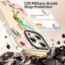 Wildflower Phone Case for iPhone 14 Pro Max Cute Trendy Aesthetic Floral Design for Women & Girls - Military-Grade Drop Protection - Clear Hard Shell Protective Cover - A Fairy and Flowers