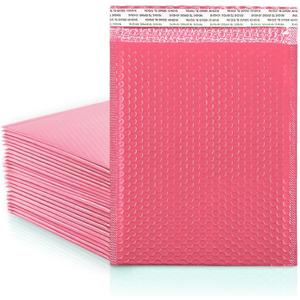 Koja 5 X 8.6 Padded Bubble Mailers 50-Pack. Quality Mailing and Shipping Envelopes and Bags with 5 X 7" Usable Size. Extra-thick Padding. Fast and Easy Self-seal Envelope. (Pink)