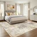 8x10 Area Rugs Washable Large Neutral Modern Living Room Rug