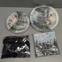 bUCLA 350PCS Silver Plastic Dinnerware Set for 50 Guests - Silver Plates Disposable Include 50 Dinner & 50 Dessert Plates,50 Forks,50 Knives,50 Spoons,50 Cups,50 Napkins for Party & Christmas