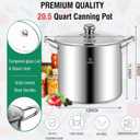 Canning Supplies Starter Kit - Water Bath Canning Pot with Rack,Stainless Steel Canner Kit Set Tools: 2pcs Funnels,3 in 1 Lid Lifter,Ladle,Tongs,Silicon Gloves & Accessories Equipment for Beginner