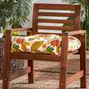 South Pine Porch Outdoor 20-inch Square Tufted Seat Cushion, Esprit Floral, Set of 1