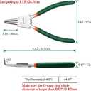 SPEEDWOX 7-Inch Circlip Pliers, Tip Diameter 0.07 Inch, External Snap Ring Pliers, Heavy Duty Precision Retaining Ring Pliers, Curved Jaws for Ring Remover Retaining