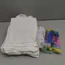 Aliceset 16 Pcs Mini Color Your Own Bag Canvas Tote Bag for Painting 7.9'' x 8.6'' Doodle DIY Craft Gift Reusable Cotton Bulk