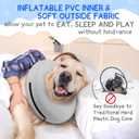 Supet Inflatable Dog Cone Collar Alternative After Surgery, Dog Neck Donut Collar Recovery E Collar to Stop Licking, Soft Dog Cone for Medium Large Dogs