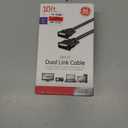 GE Home Electrical GE DVI-D Dual Link Cable, 10 Foot Cable, Video, 1600 X 1200 and Higher, for PC, Digital Monitor or HDTV, Black, 34508