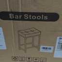 White & Gold Counter Height Bar Stools Set of 3, 24" Bar Stools for Kitchen Island, Modern Counter Stool Set of 3 Backless Saddle Barstools for Kitchen Dining Room White Gold