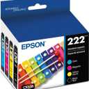 EPSON 222 Claria Ink Standard Capacity Black & Color Cartridge Combo Pack (T222120-BCS) Works with Work Force WF-2960, Expression XP-5200, 4 Count