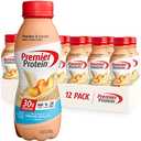 Premier Protein Shake 30g 1g Sugar 24 Vitamins Minerals Nutrients to Support Immune Health, Peaches & Cream, 11.5 Fl Oz (Pack of 12), Total 138 Fl Oz, BBD 05/02/2026