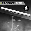 Blulu 4 Pcs 164" L Aluminum RV Rain Awning Gutter Trim with Screws Roof Rain Diverter, Each 41" Gutter Trim for RVs Travel Trailers and Motorhomes, White