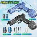 2 Pack Electric Water Guns with LED Lights, Fully Automatic Squirt Guns, 2832 FT Long Range Water Blaster Soakers for Kids & Adults, Summer Outdoor Pool Beach Water Toys