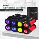 LoGest Soft Hand Weights Adjustable Straps - Comes in 1LB Weights or 2LB or 3LB 4LB - Comfortable & Secure Weighted Neoprene Dumbbells with Straps for Walking Running Cardio Workout Physical Therapy (Purple)