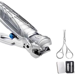Stainless Steel Nail Clippers Set 3 in 1 Toenail and Fingernail Clippers with Nail File, Manicure and Pedicure personnal Care Tool Thick toenail Cutter for Men, Women, Seniors, Gift