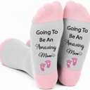 Novelty Socks for New Mom New Dad Maternity Gift for Pregnant Women Pregnancy Socks Gift for First Time Mom Dad (Gray)