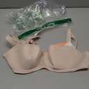 Rosme Women's Balconette Bra with Push Up Effect Plus Size Sexy Lace Demi Half Cup Bra Underwired Low Cut Mesh Bras Grand (38C, Ivory)