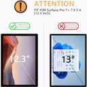 OMOTON Screen Protector Compatible with Surface Pro 7 Plus/Surface Pro 7/Surface Pro 6/ Surface Pro 5/Surface Pro 4 - [Tempered Glass] [High Responsivity] [Scratch Resistant] [High Definition]