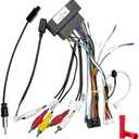 Aftermarket Radio Wiring Adapter Compatible with Chrysler 2015-2018/Dodge 2014-2019/Jeep 2018-2019, 16Pin Android Car Stereo Harness with SWC Reverse, Fits for Ram Wrangler Grand Cherokee Challenger