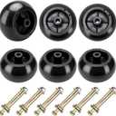 Kubota K5351-42110 Mower Anti Scalp Deck Wheel for Bad Boy 022-5234-98 Exmark 103-3168 Kubota K5371-42110 Toro 1-603299 68-2730 Lawn-Boy Husqvarna & Many Bore 5/8" Wheel Size 6 Pack