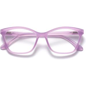 OPULIZE KAT Reading Glasses for Women Men, Cat-Eye Frame with Spring Hinges, Matt Purple +3.50 (Pack of 1)