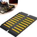 3FT Portable Wheelchair Ramp with Handle, Non-Slip Aluminum Ramps for Wheelchairs for Home, Folding Handicap Wheelchair Ramp for Doorways, Thresholds, Steps, Curbs, Stairs, 800 LBS Capacity